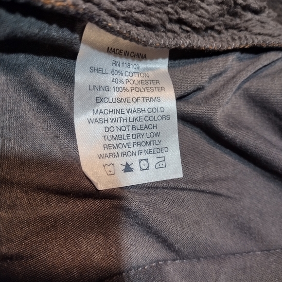 Smith's Workwear Easy Fit Clay Brown and Gray Sherpa-Bonded Thermal Knit Jacket - Picture 2 of 12